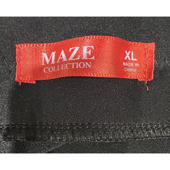 Maze Womens Bodycon Pencil Skirt Stretch Above Black Size XL - Picture 3 of 5